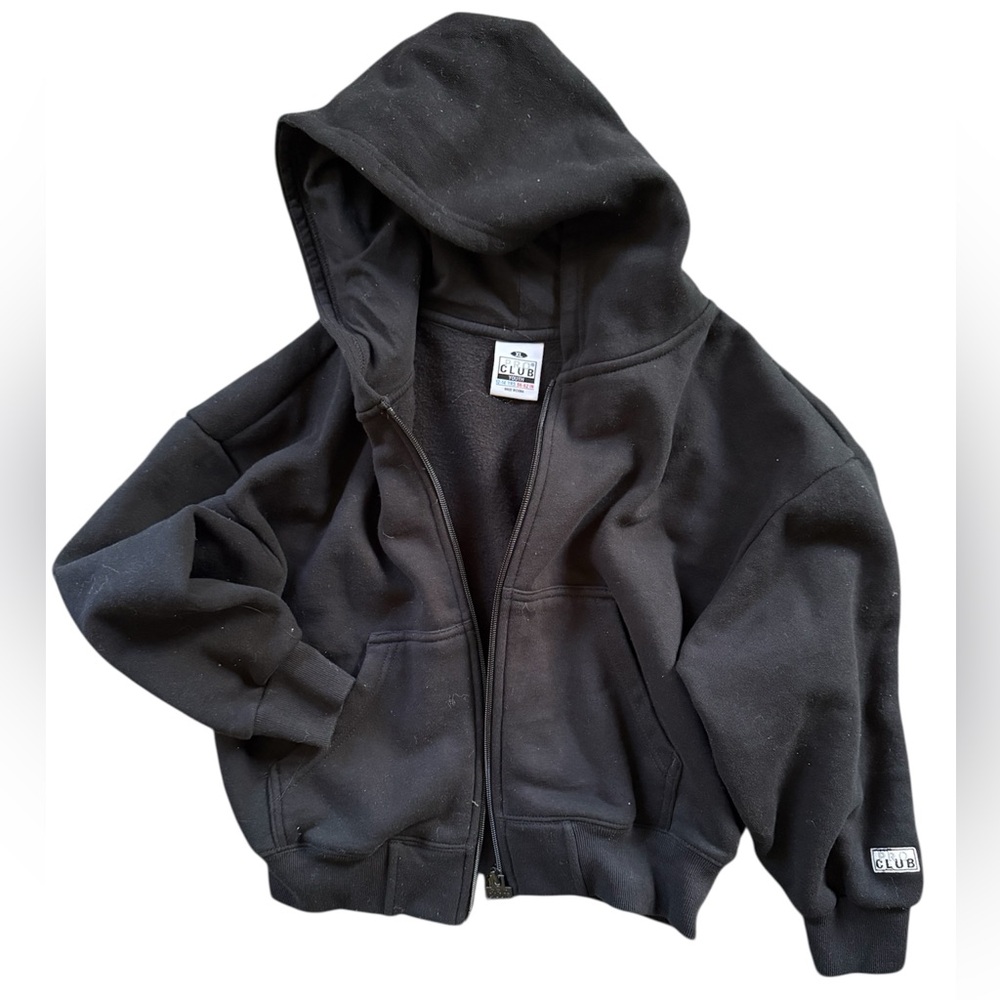 Pro Club Kids Black Full-Zip‎ Hooded Sweatshirt Youth XL